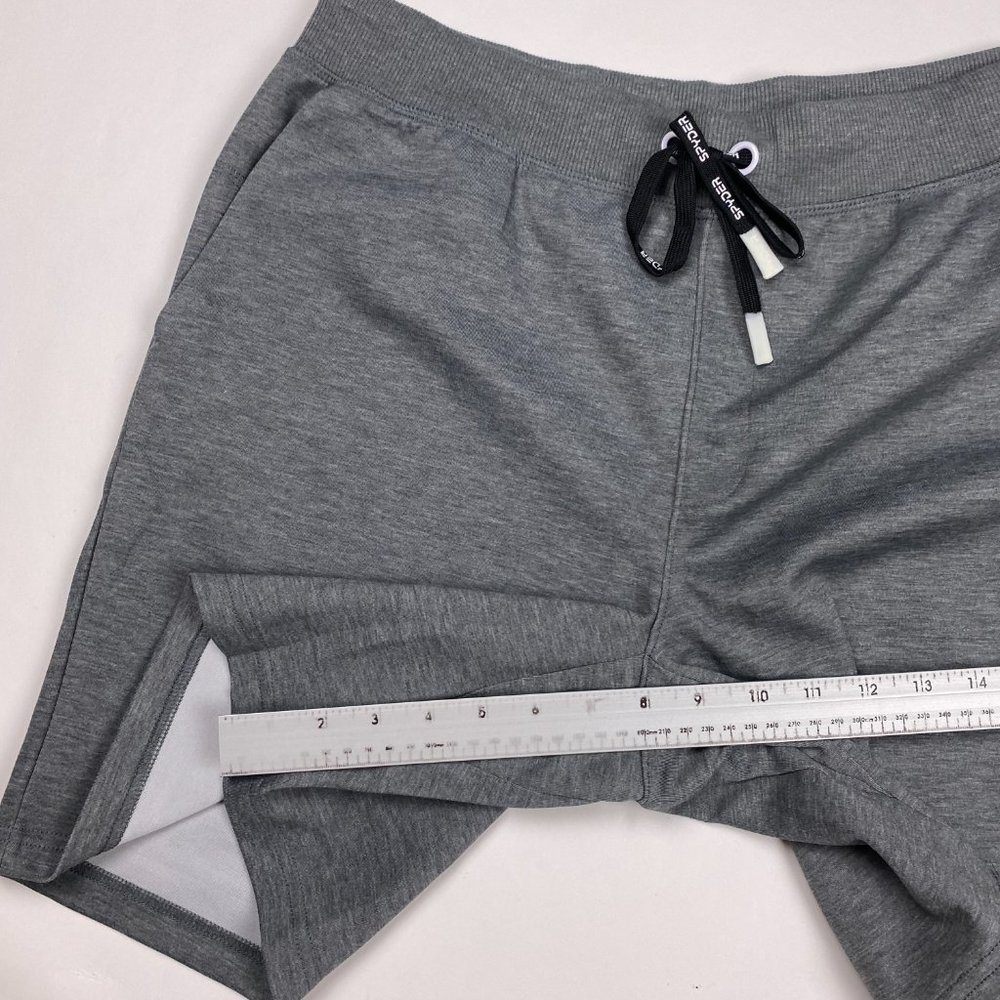 NEW Spyder ProWeb Gym Sweat Shorts Mens Large Gray Running Training - Picture 14 of 14